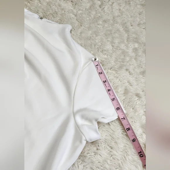 ALEXIA ADMOR Sadee Dress Light Ivory White Size Large - Picture 8 of 14